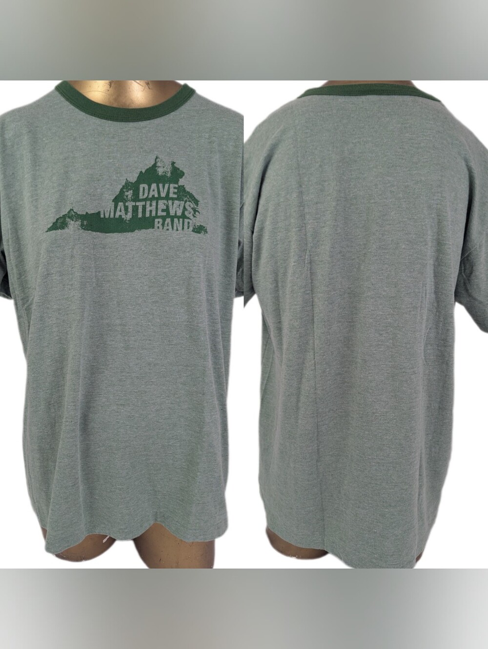 Dave Matthews Band T-shirt Green Vintage Crewneck Size Large
